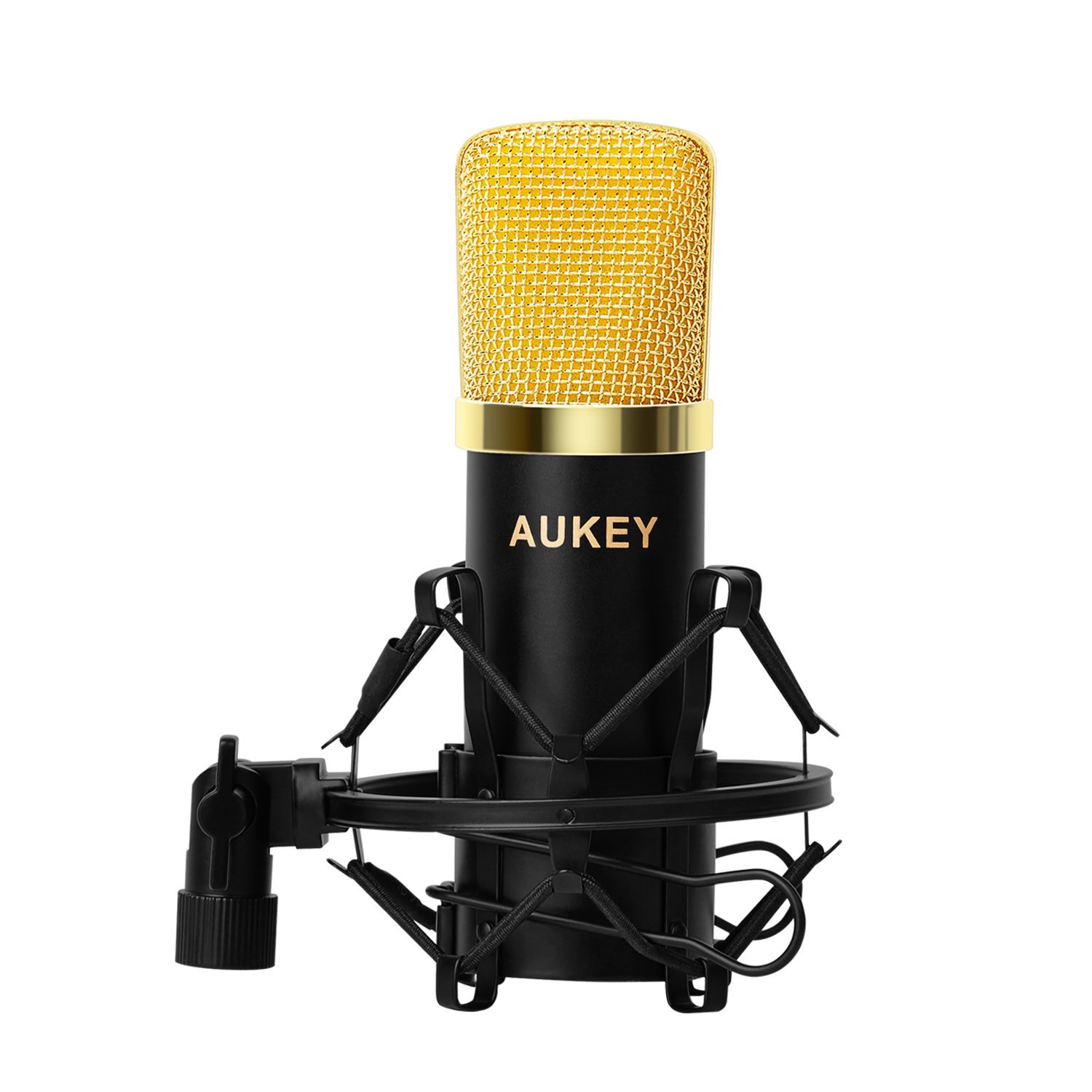 AUKEY Microphone à Condensateur Professionnel Enregistrement Studio avec Suppor 